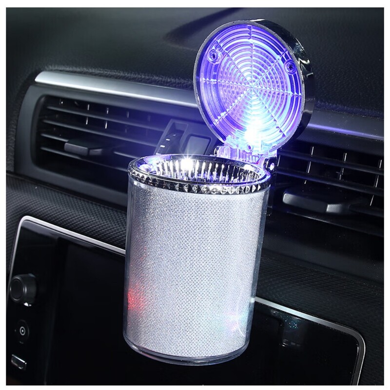 Automobilio peleninė Creative daugiafunkcinis lizdas su šviesa šviečiančiu su uždengtu automobilio salono reikmenimis