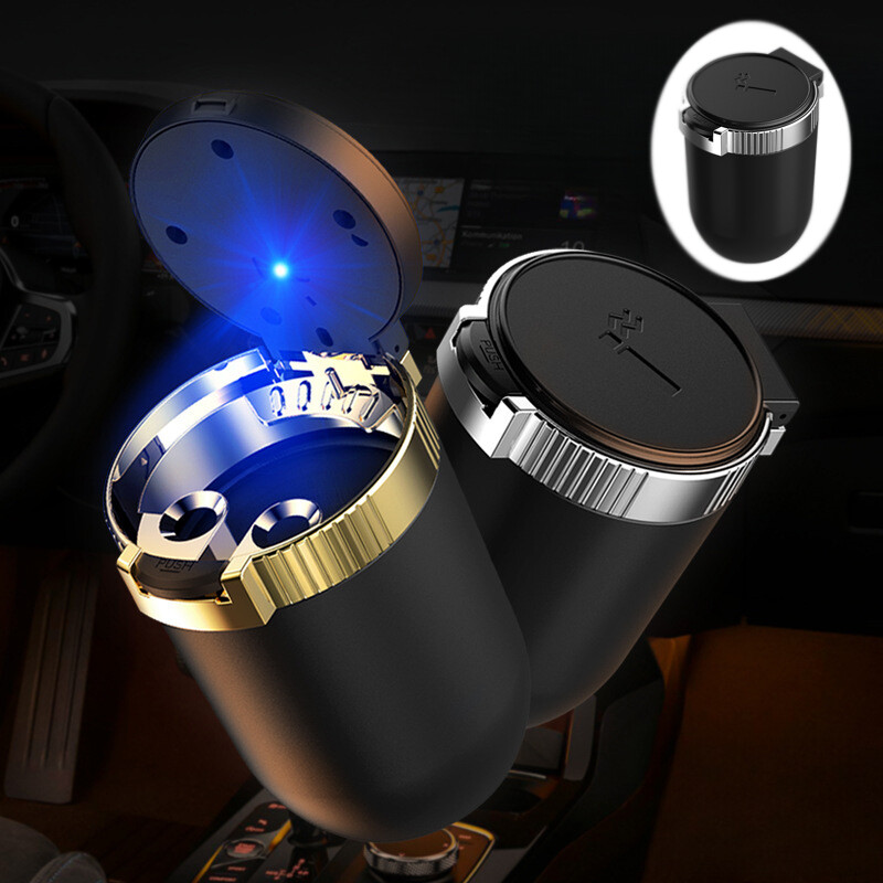 Kūrybiška ir individualizuota automobilio peleninė su dangčio žibintais, automobilio peleninė, dvigubos paskirties automobilinė ir buitinė peleninė