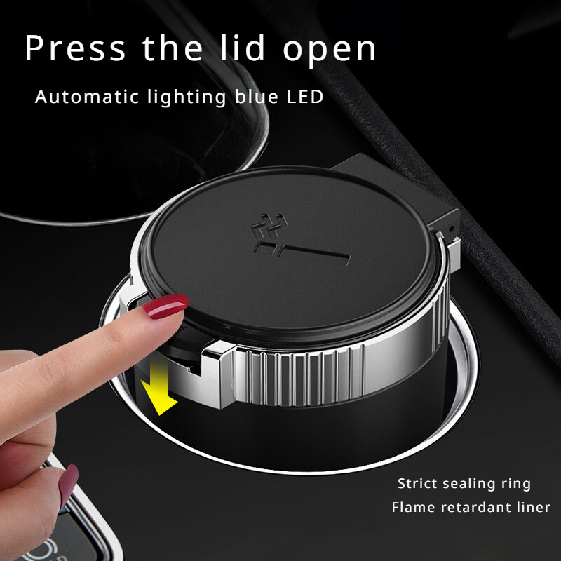 Kūrybiška ir individualizuota automobilio peleninė su dangčio žibintais, automobilio peleninė, dvigubos paskirties automobilinė ir buitinė peleninė