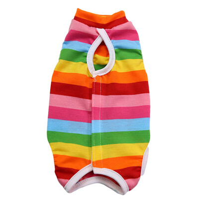 Vasarinis plonas katės atkūrimo kostiumas, kvėpuojantis medvilninis po operacijos, apsaugantis nuo laižymo Pet Liemenė Keturkojis kombinezonas šuniuko kačiuko drabužiai