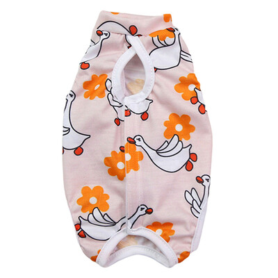 Vasarinis plonas katės atkūrimo kostiumas, kvėpuojantis medvilninis po operacijos, apsaugantis nuo laižymo Pet Liemenė Keturkojis kombinezonas šuniuko kačiuko drabužiai