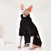 Drabužiai naminiams katėms Žieminiai šilti Sfinksas beplaukių kačių megztiniai megztiniai Minkšti laisvalaikio kačiuko drabužiai sfinksams Devon reksų katėms maskotai