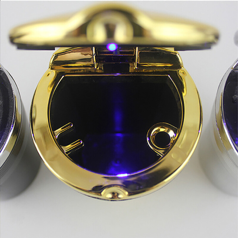 Automobilio peleninė Automobilio šiukšliadėžė su LED lempute su dangteliu Kūrybiškos asmenybės dengtas automobilis automobilio viduje Daugiafunkcinis automobilio reikmenys