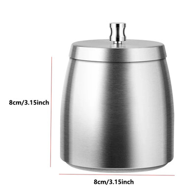 1 ks titánovaný popolník z nehrdzavejúcej ocele do interiéru auta s vekom, hrubší a vyšší popolník proti muchám