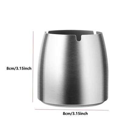 1 ks titánovaný popolník z nehrdzavejúcej ocele do interiéru auta s vekom, hrubší a vyšší popolník proti muchám