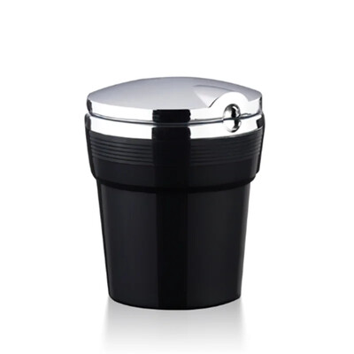 Scrumieră universală pentru mașină cu lumini LED, cu capac, mașină acoperită cu personalitate creativă, în interiorul mașinii Scrumieră auto multifuncțională