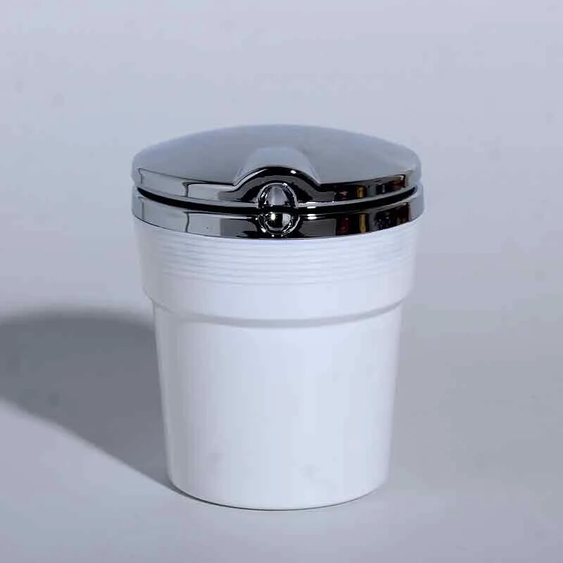 Scrumieră universală pentru mașină cu lumini LED, cu capac, mașină acoperită cu personalitate creativă, în interiorul mașinii Scrumieră auto multifuncțională