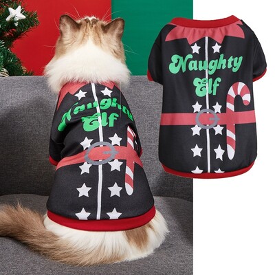 Ziemassvētku sfinksa kaķu suņu veste kreklu festivāls Mājdzīvnieku apģērbi kaķiem Katten Garfield maskotas Kostīmu apģērbs camisetas para gatos