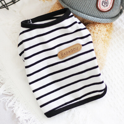 Vasaros sfinkso katės liemenės marškinėliai Stripe Pet Drabužiai be rankovių katėms Gotas Garfield Kačiuko marškinėliai maskotai Drabužiai vetement chat