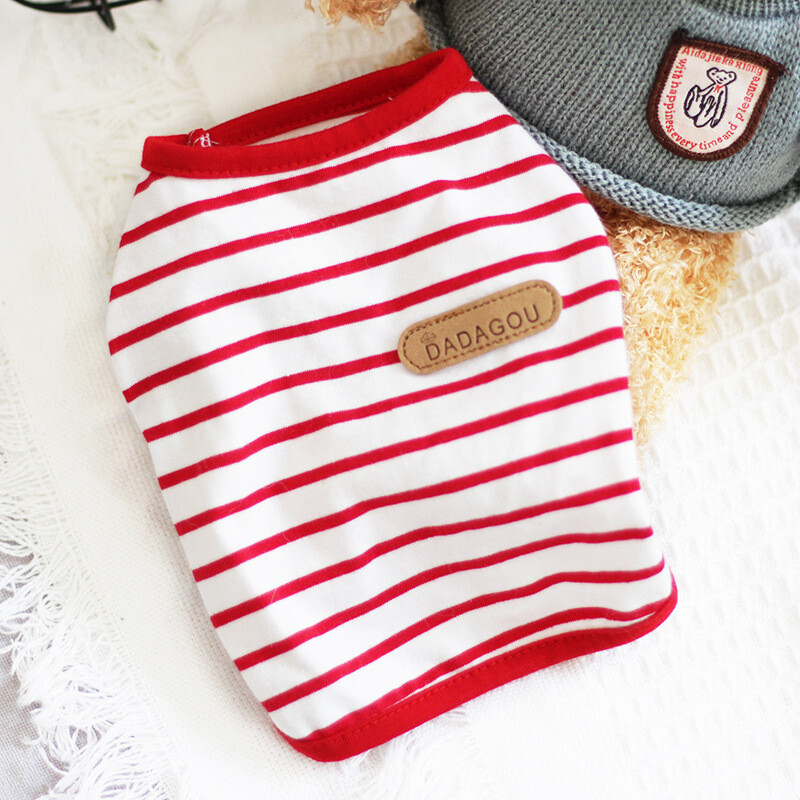 Vasaros sfinkso katės liemenės marškinėliai Stripe Pet Drabužiai be rankovių katėms Gotas Garfield Kačiuko marškinėliai maskotai Drabužiai vetement chat