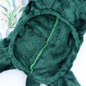 Dinosaur Dog Cat Hoodie Μικρά χειμερινά ρούχα για σκύλους και γάτες Πράσινη μαλακή φόρμα για κατοικίδια Dinosaur Χαριτωμένη χριστουγεννιάτικη αποκριάτικη στολή για γατάκι