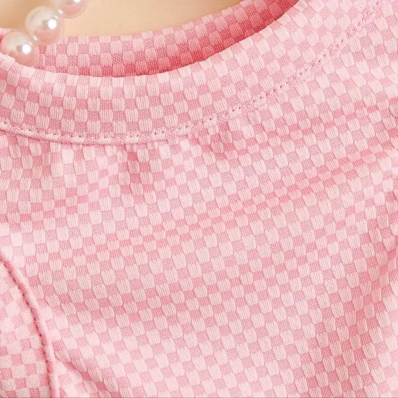 Haine pentru animale de companie drăguț, dulce, culoare pură, model în carouri, primăvară, vară, respirabil, moale, ușor de purtat, costume pentru pisici pentru câini, toate mărimile, haine pentru animale de companie