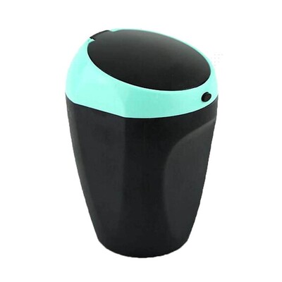 1 gab. Dzeltens/zils augstas temperatūras pogas tipa universāls pelnu trauks automašīnai ar vāku, piekarināmu izeju Creative pelnu trauks 11x7cm