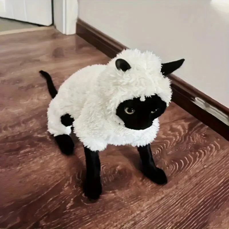 Medvilninės vilnos kačių marškinėliai beplaukėms katėms ir mažiems šunims – jaukus keturkojis sfinkso Devon džemperis, pagamintas iš neaustinės, grynos medvilnės