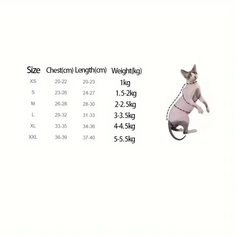 Medvilninės vilnos kačių marškinėliai beplaukėms katėms ir mažiems šunims – jaukus keturkojis sfinkso Devon džemperis, pagamintas iš neaustinės, grynos medvilnės