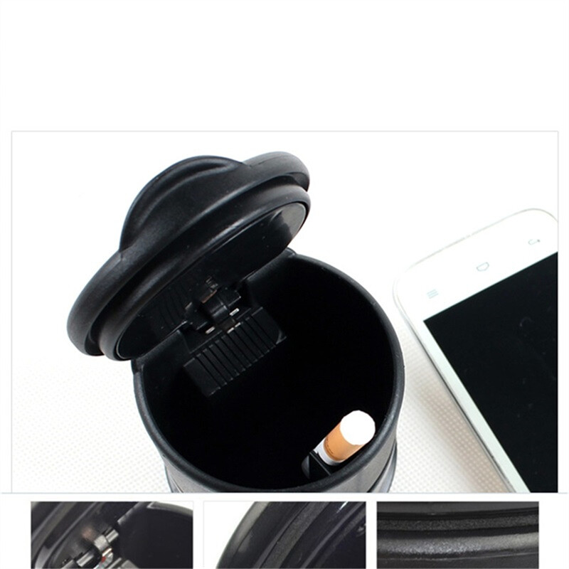 Pārnēsājams automobiļu LED pelnu trauks Universāls auto pelnu trauks cigarešu pelnu turētāji krūzes automašīnas salona dekors Auto aksesuāri salons JAUNUMS