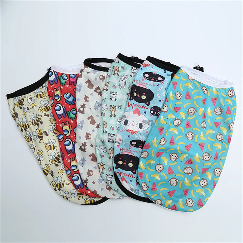 Vasaros sfinkso katės drabužiai Mieli spausdinti augintinio liemenės marškinėliai katėms Gotas Kitten Kedi marškinėliai maskotai šunų drabužiai ropa para gato