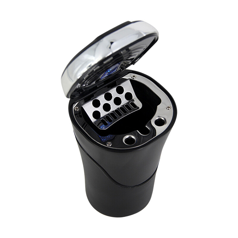 Automobilio peleninė su dangteliu Automobilio peleninė Nuimamas cigarečių žiebtuvėlis su LED šviesa Creative Daugiafunkcinis automobilio puodelių laikiklis peleninė