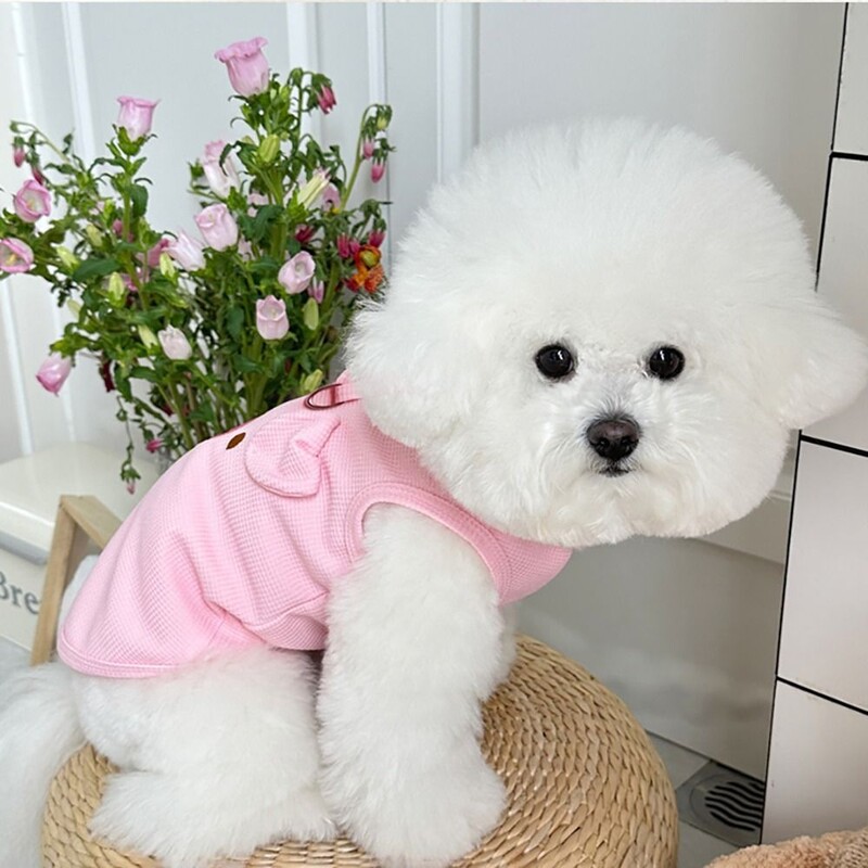 2024 Vestă moale pentru pisici Bumbac Elastic Ținute pentru câini Haine respirabile pentru animale de companie Primăvară