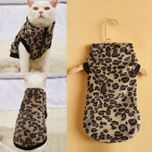 Toamnă iarnă caldă pentru animale de companie, pisici, haine pentru câini, haină leopard, jachetă, costum, sfinx, chat, costum, bunuri pentru pisici, îmbrăcăminte, sfinte, lucruri pentru pisici