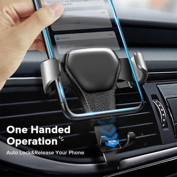 Универсален Gravity Auto Phone Holder Car Air Vent Clip Mount Стойка за мобилен телефон Стойка за мобилен телефон Поддръжка за iPhone 14 за Xiaomi