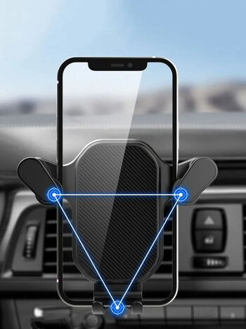Автомобилен вентилационен отвор Клипс Монтажна кука Гравитационна стойка за телефон в кола Смартфон GPS държач Мобилна скоба Поддръжка за IPhone 15 14 13 12 Xiaomi