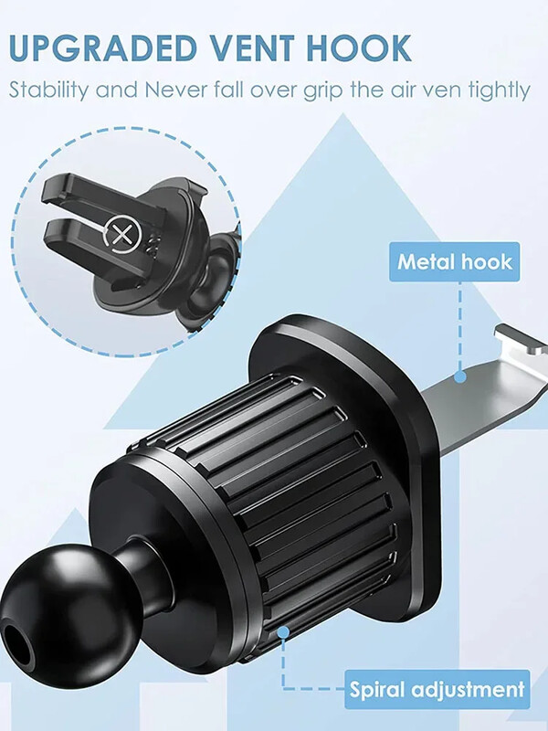 Cârlig de montare cu clemă pentru ventilație de mașină Suport pentru telefon auto cu gravitate Suport pentru smartphone Suport GPS Suport mobil Suport pentru iPhone 15 14 13 12 Xiaomi