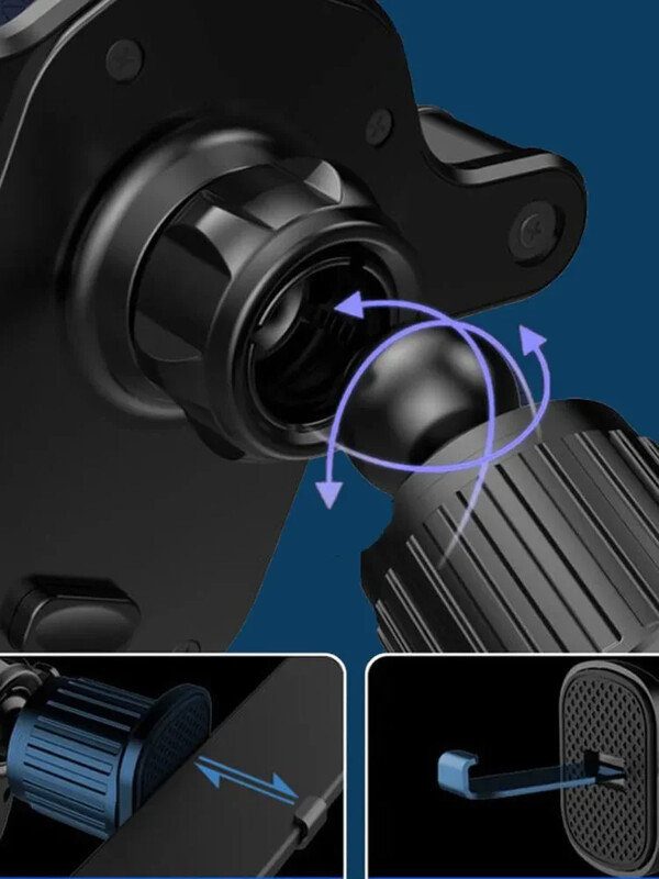 Cârlig de montare cu clemă pentru ventilație de mașină Suport pentru telefon auto cu gravitate Suport pentru smartphone Suport GPS Suport mobil Suport pentru iPhone 15 14 13 12 Xiaomi