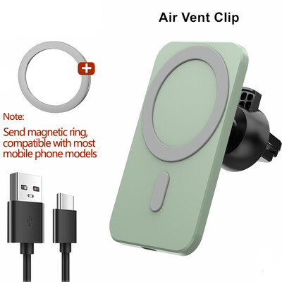 Mágneses autós vezeték nélküli töltő Macsafe-hez iPhone 12 13 14 15 Pro Max Mini Air Vent autós telefontartó állvány Gyors autós töltés
