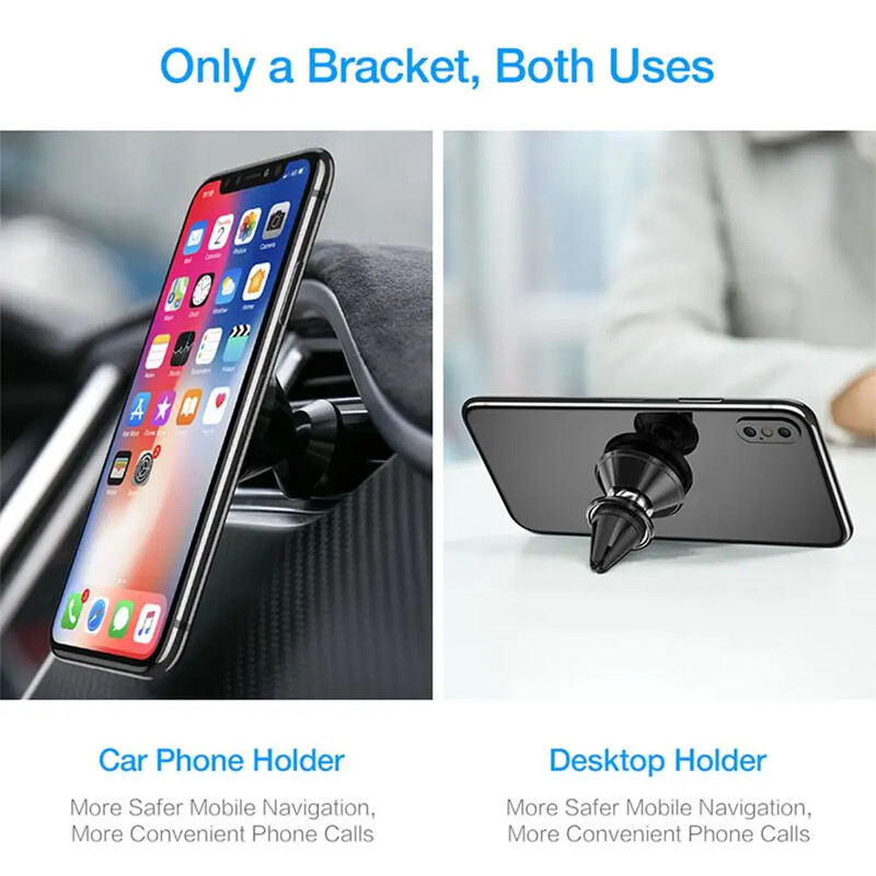 Suport magnetic pentru telefon auto pentru iPhone Samsung S10 GPS Navigație 360 de grade Ventila de aer Suport suport pentru telefon mobil în mașină