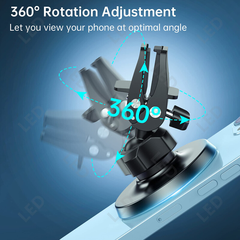Magnētisks automašīnas stiprinājuma tālruņa turētājs — MagSafe gaisa ventilācijas tālruņa stiprinājums automašīnai, 360° regulējams Mag Safe automašīnas stiprinājuma tālruņa turētājs