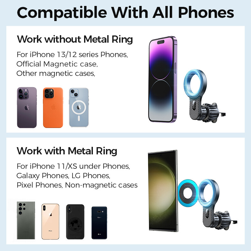 Joyroom magnetinis automobilio telefono laikiklis Universalus stiprus magnetinis automobilio oro ventiliacijos telefono laikiklis skirtas iPhone Samsung LG Google Pixel Huawei