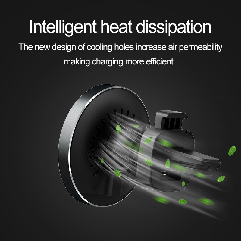 Încărcător fără fir magnetic pentru mașină, 30W, ventilație de aer, Suport pentru telefon pentru mașină, pentru iPhone 14 13 12 Pro Max Macsafe Stație de încărcare rapidă pentru mașină