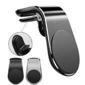 Suport pentru telefon cu magnet metalic de 360° Suport pentru montare GPS Clip de ventilație pentru iPhone 12 11 Pro Huawei Xiaomi Suport magnetic pentru telefon de tip L pentru mașină
