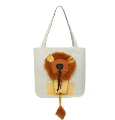 mali lav mačka torba Torbica na rame Dijagonalna križna torbica Mali ljubazni pas Životinja Crtić Platnene torbe za kućne ljubimce Ženske i dječje torbe