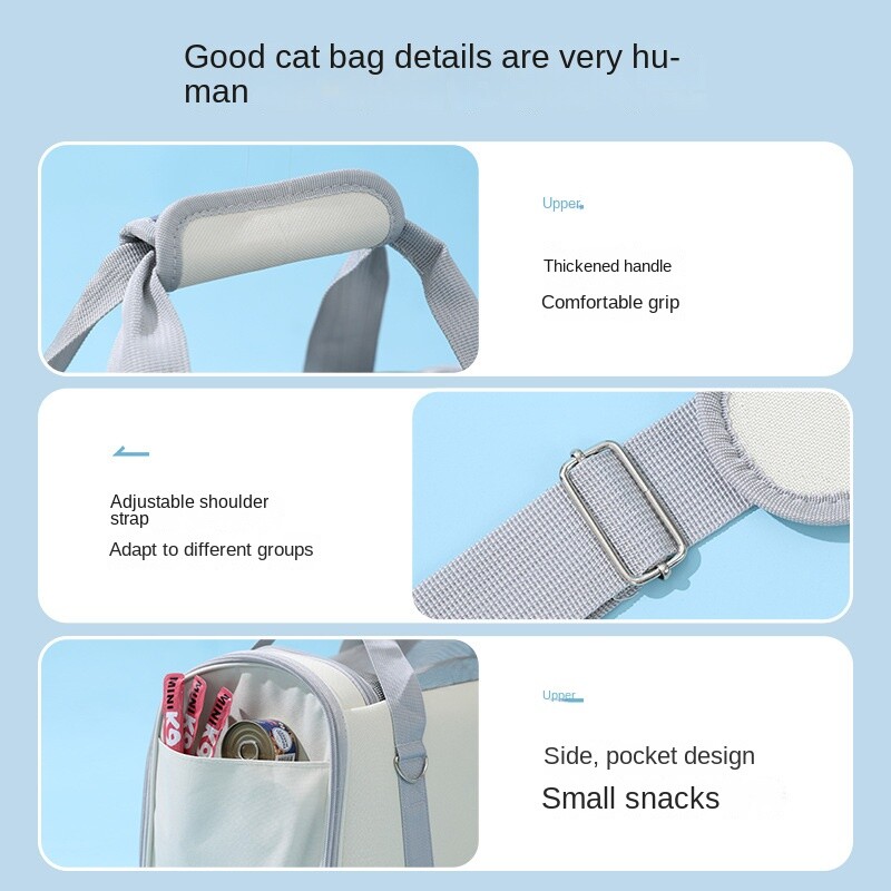 Ieșire pentru animale de companie Poșetă portabilă pentru pisică pentru câini, purtător de vară, respirabil, de călătorie, cățeluș, pisicuță, geantă pentru un singur umăr, pentru transport pentru animale de companie
