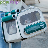 Geantă de transport pentru pisici pentru animale de companie Geantă pliabilă de transport pentru animale de companie, în aer liber, pentru câini de talie mică, mijlocie, pisici, saci de umăr pentru pisoi respirabil, articole pentru animale de companie