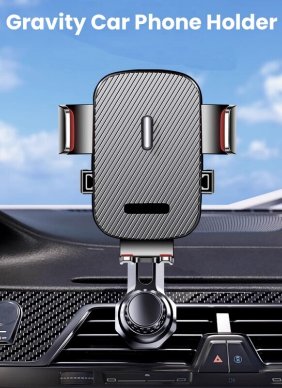 Gravity automobilinio telefono laikiklis oro ventiliacijos teleskopinis automobilio telefono laikiklis 360 besisukantis išvesties atrama, skirta iPhone Xiaomi GPS universaliam stovui