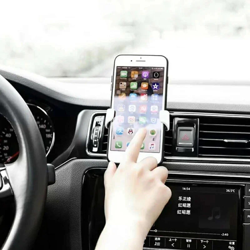 Universāls Gravity auto tālruņa turētājs automašīnas gaisa ventilācijas atveres klipa stiprinājums mobilā tālruņa turētājs mobilā tālruņa statīva atbalsts iPhone tālrunim Samsung