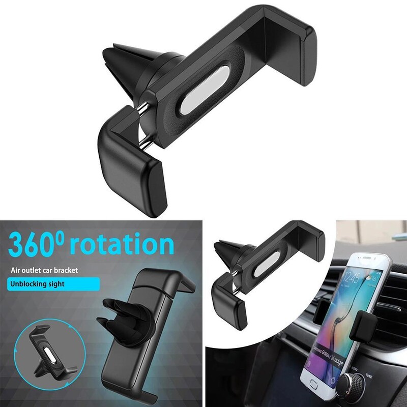 Suport pentru telefon auto pentru iPhone Smartphone Clip de fixare pentru ventilație, rotație 360 Suport de navigație automată ABS Suport pentru telefon pentru montaj auto