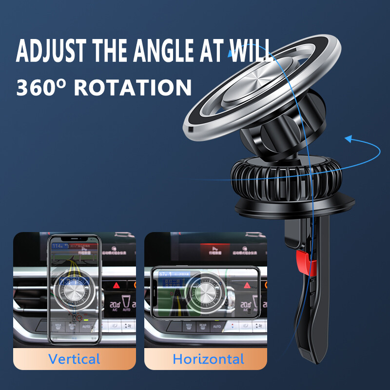 Suport magnetic pentru telefon compatibil cu suportul auto MagSafe pentru iPhone 14 13 12 Clip pentru aerisire auto Suport telefon mobil Suport pentru telefon