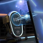 15W bežični punjač za automobil, nosač za ventilacijski otvor, držač za mobilni telefon, stalak za brzo punjenje za iPhone 14 13 12 11 X Xiaomi Samsung