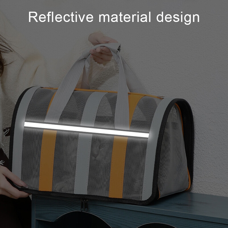 Lemmiklooma kandekott Outing kaasaskantav kassikoerte käekott kokkupandav väikese kuni keskmise koera puuri võrgust käekott