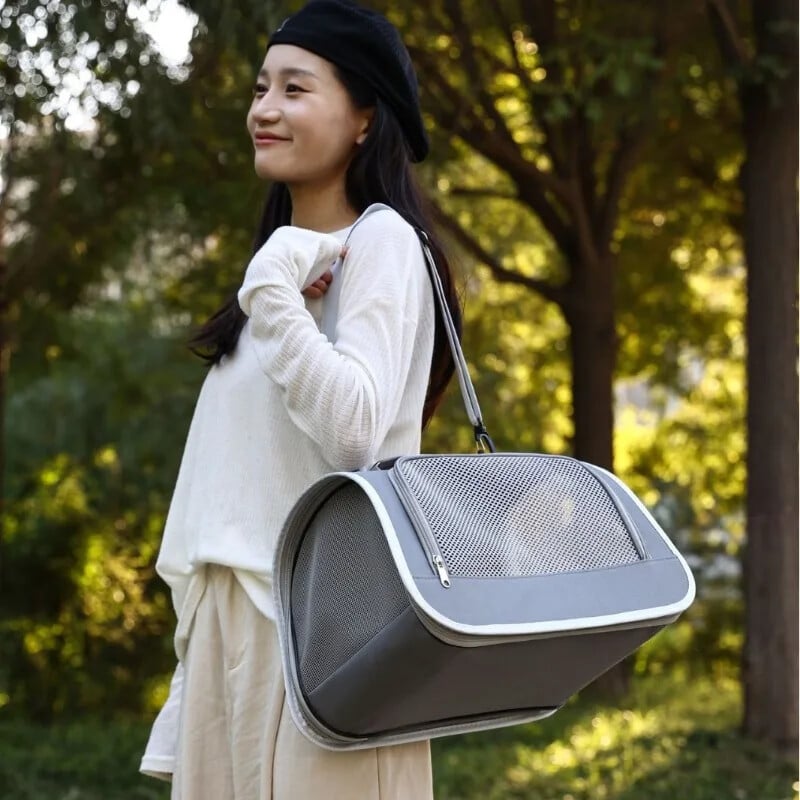 Išvyka su gyvūnu Nešiojami kačių šunys Rankinė Vasarinė kvėpuojanti Nešioklė Kelionių Šuniukas Kačiukas Vienvietis Pečių krepšys Naminių gyvūnėlių nešiojimo krepšio reikmenys