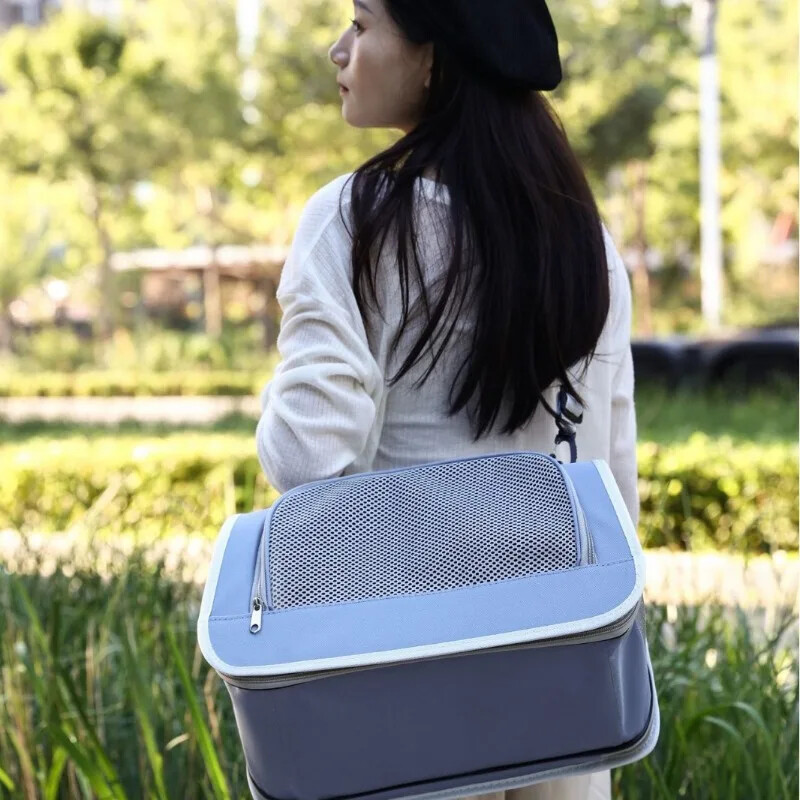 Išvyka su gyvūnu Nešiojami kačių šunys Rankinė Vasarinė kvėpuojanti Nešioklė Kelionių Šuniukas Kačiukas Vienvietis Pečių krepšys Naminių gyvūnėlių nešiojimo krepšio reikmenys