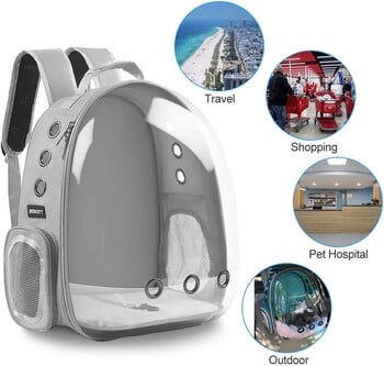 Τσάντα Cat Breathable Clear Space Capsule Cat Backpack for Cat Portable Outdoor Travel Bag Shoulder Bag Ανθεκτικά αξεσουάρ γάτας