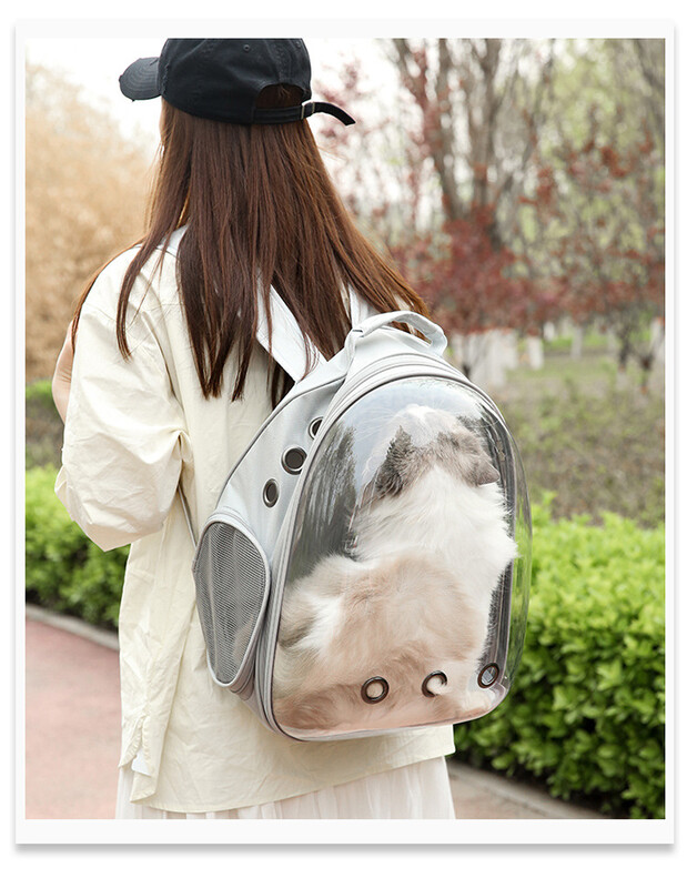 Kačių krepšys, kvėpuojantis skaidrios erdvės kapsulė kačių kuprinė, skirta katėms, nešiojamai lauke keliaujantiems naminiams gyvūnėliams ant pečių, patvarūs kačių priedai