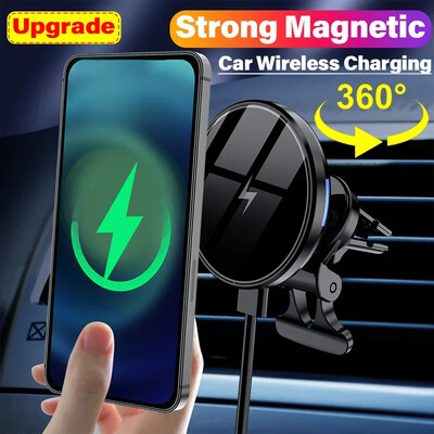 Magnetiline auto juhtmevaba laadija kinnitus iPhone 12 13 14 15 Pro Max Mini Air Vent autotelefoni hoidiku alus kiirlaadimisjaam