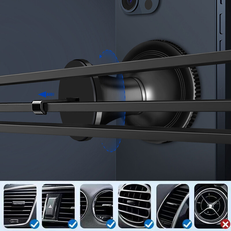 Suport magnetic universal iBudim pentru telefon pentru MagSafe Magnet puternic Clip de ventilație auto Suport pentru telefon mobil pentru iPhone Xiaomi Suport GPS