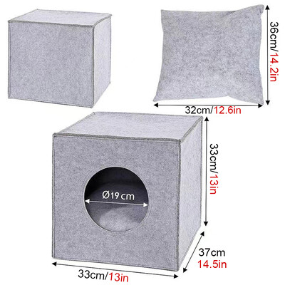 Cuib pentru animale de companie, pliabil, lavabil, respirabil, în aer liber, detașabil, multifuncțional, pat pentru cățel și pisică